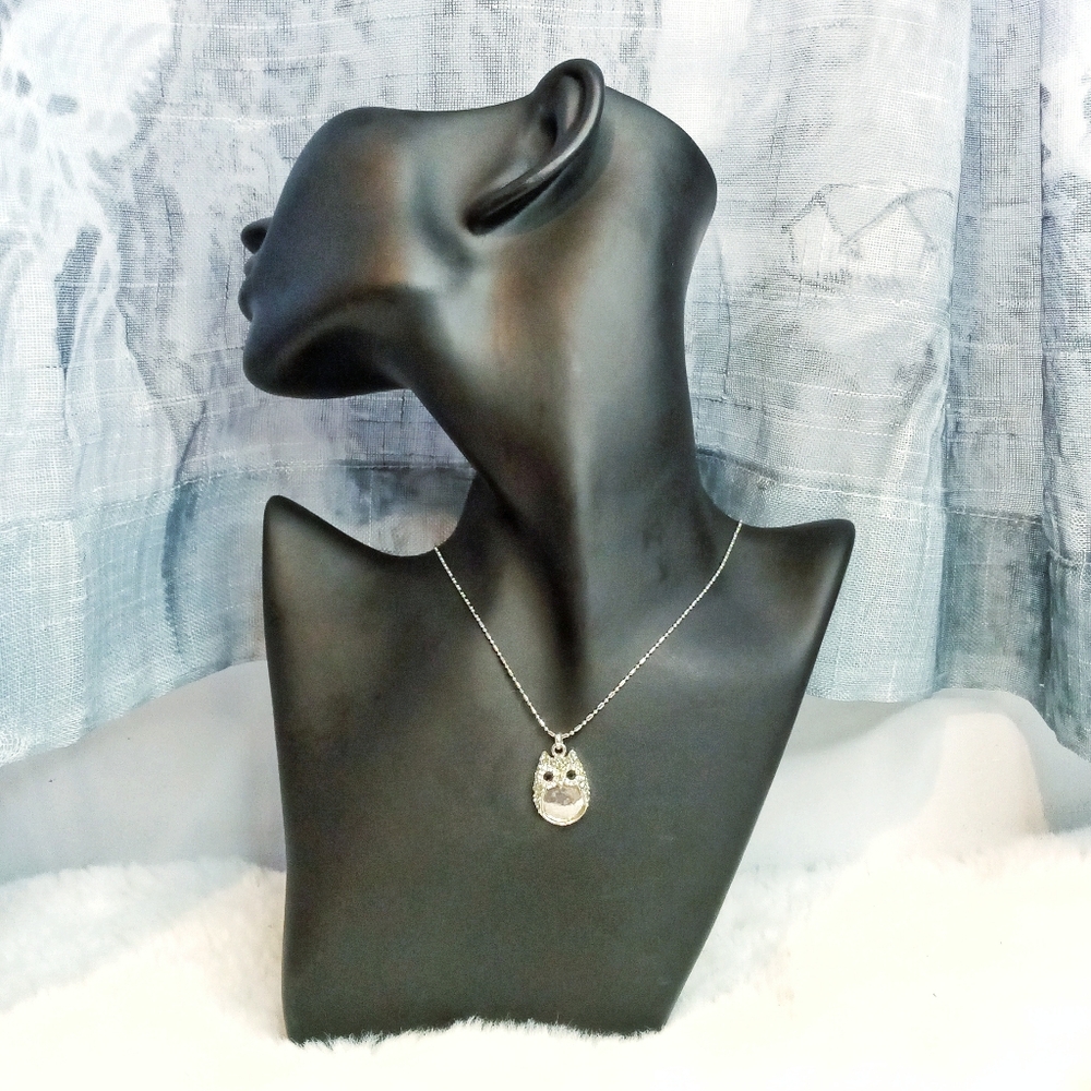 💮3/$20💮 Bejewelled Silver Owl Necklace